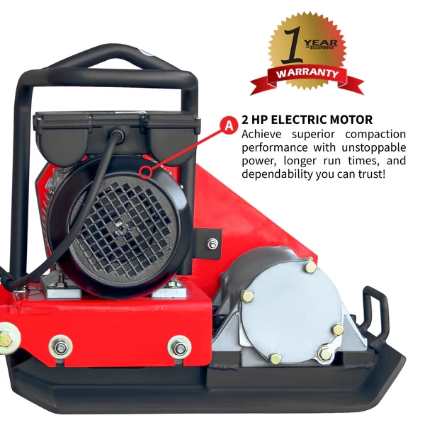 Plate Compactor - Electric - Electric Motor - 2HP - eJXPC50