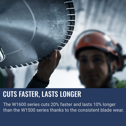 W1600 wall saw blades in action