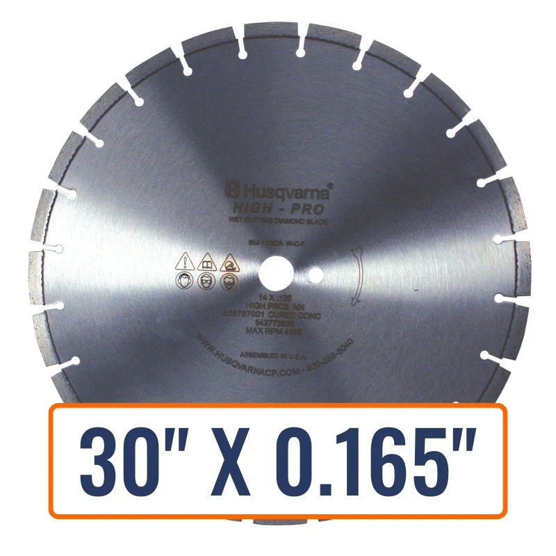 Wet Saw Diamond Blade - Husqvarna High Pro Cured