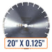 Wet saw diamond blade, Husqvarna High Pro, cutting through hardened concrete in a construction environment.