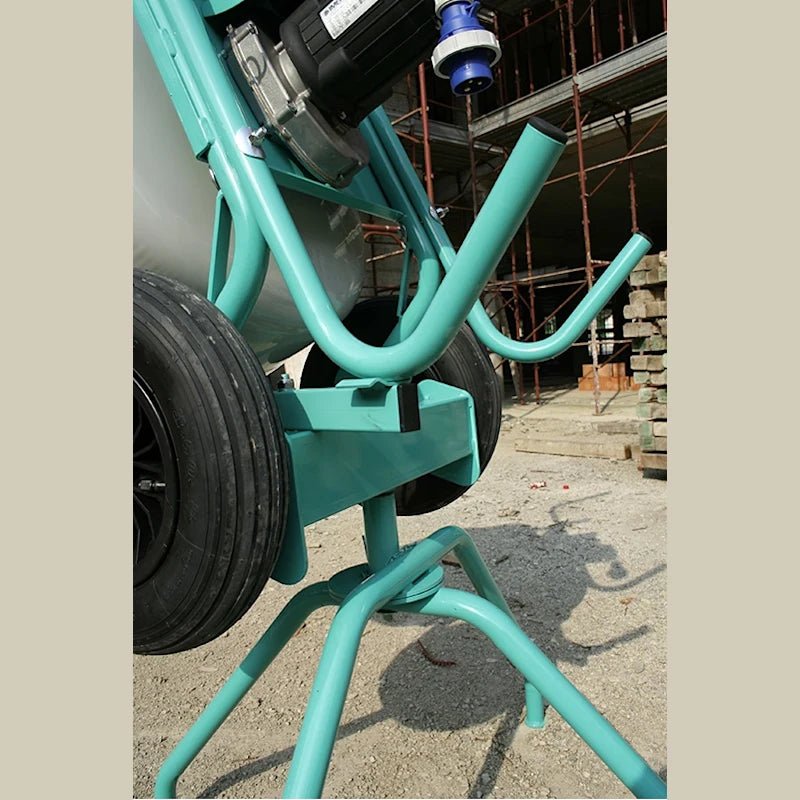 Electric wheelbarrow concrete mixer by IMER USA, SKU 1105422 - durable, efficient, and perfect for small to medium projects.